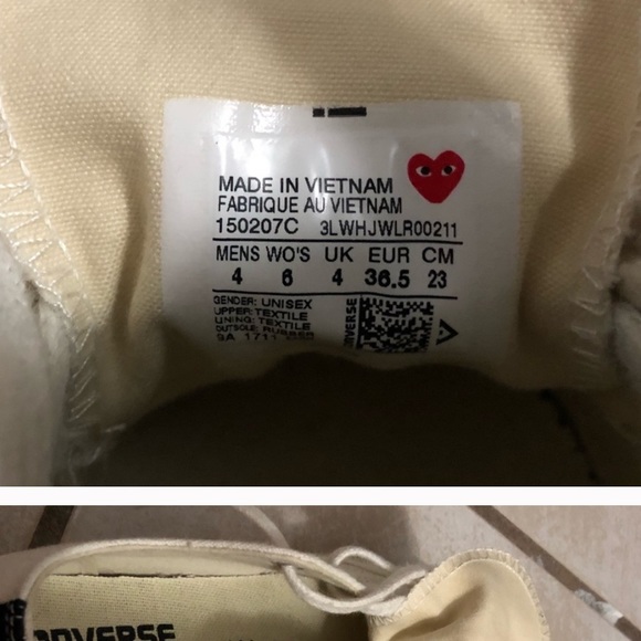 Commes de garçon converse low tops - Picture 5 of 5